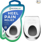 Gel Heel Pads, 2 Pack, for Achilles Tendonitis, Shoe Wedge Inserts for Plantar Fasciitis, Bone Spur, Foot Pain Relief Support, Comfort Cushion Insoles for Women/Men