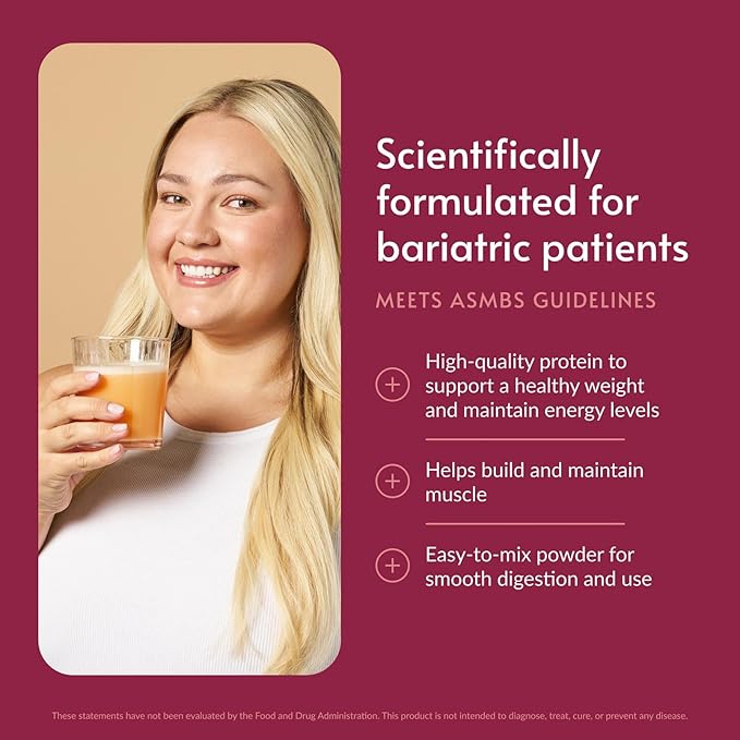 Bariatric Advantage High Protein Meal Replacement Drink Mix - Protein Powder Whey Isolate for Gastric Bypass & Sleeve Gastrectomy Patients - 28 Servings with 27 g Protein - Orange Cream - 44.44 oz