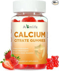 Aromlife Calcium Citrate Gummies for Bone & Teeth Support, 1000mg Per Serving, High Absorption Calcium Citrate Gummies for Women & Men, 60 Count Strawberry Flavor, Sugar Free, Vegan