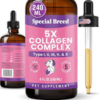 Premium Collagen for Dogs - Liquid Support for Joints, Skin, Coat, Bone, Immune System & HIPS - Collagen Supplement - Made in USA - 8oz