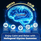 Glycine 3g Gummies, Organic L-Glycine with NAC Supplements for Sleep & Cellular Support, Plus B6, L-Theanine & Taurine for Nerve, Liver Detox & Immune Health, Sugar Free, Vegan, 60 Chews