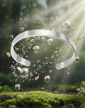 Kalm Bracelet Menopause: Your Natural Menopause Solution, Bracelet for Menopause Relief, Hot Flashes & Pain, Adjustable Bracelets for Women - Natural Hormonal Balance (Silver)