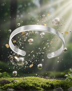 Kalm Bracelet Menopause: Your Natural Menopause Solution, Bracelet for Menopause Relief, Hot Flashes & Pain, Adjustable Bracelets for Women - Natural Hormonal Balance (Silver)