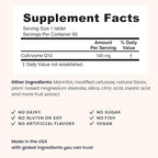 EZ Melts Coq10 - Antioxidant Supplement for Heart, Immune & Energy Support - No Artificial Flavors - Non-GMO & Vegan - Tangy Orange - 60 Dissolvable Tablets (60 Servings)