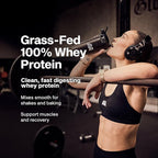 Muscletech Grass-Fed Whey Protein Powder (Deluxe Vanilla, 1.8LB) - Whey Protein Smoothie & Milk Shake Mix Supports Muscle Gain & Recovery - 20g of Whey Protein for Women & Men - Non-GMO & Gluten-Free