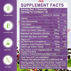 Calcium Magnesium Zinc Gummies with Vitamin D3 - High Absorption Complex Calcium Supplement with Sea Moss, Elderberry for Bone, Muscles, Immune, Mood & Sleep Support, Vegan - 60 Gummies (2 Pack)