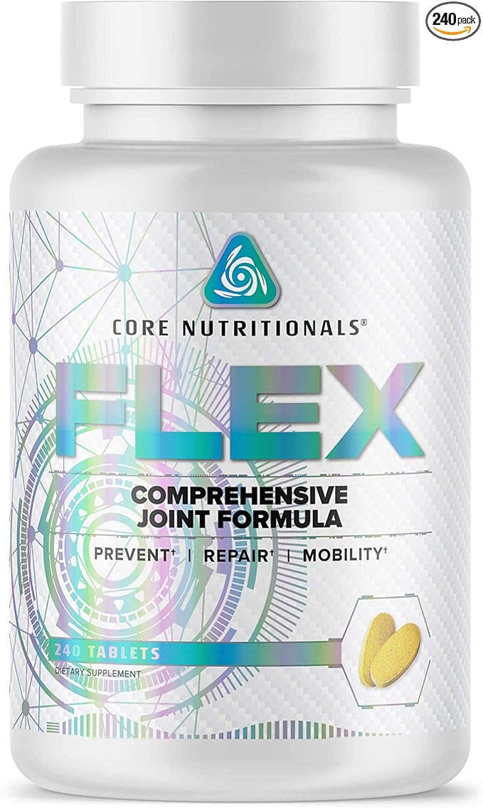 Core Nutritionals Flex Comprehensive Joint Formula | Promotes Healthy Tendons, Ligaments, & Cartilage | Improve Mobility | Antioxidants for Recovery | 240 Tablets
