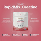 True Grace FuelHer RapidMix Creatine Monohydrate - Unflavored - for Women - Supports Lean Muscle, Mental Clarity & Metabolism - 100 mg Magnesium - Bloat Free - Mixes Instantly - Non-GMO - 30 Servings
