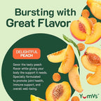 YumV's Turmeric Gummies with Ginger and Piperine - Peach Flavored Gluten Free Vegetarian Turmeric Ginger Supplement with Black Pepper 60 Count (Pack of 2)