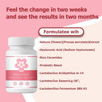 Vaginal Probiotics for Women Vaginal Dryness & PH Balance | 2,000mg Daily Supplement with Lactobacillus Strains, Cherry Blossom Extract, Multi-Collagen Blend, Hyaluronic Acid, Prebiotics, Vitamin C