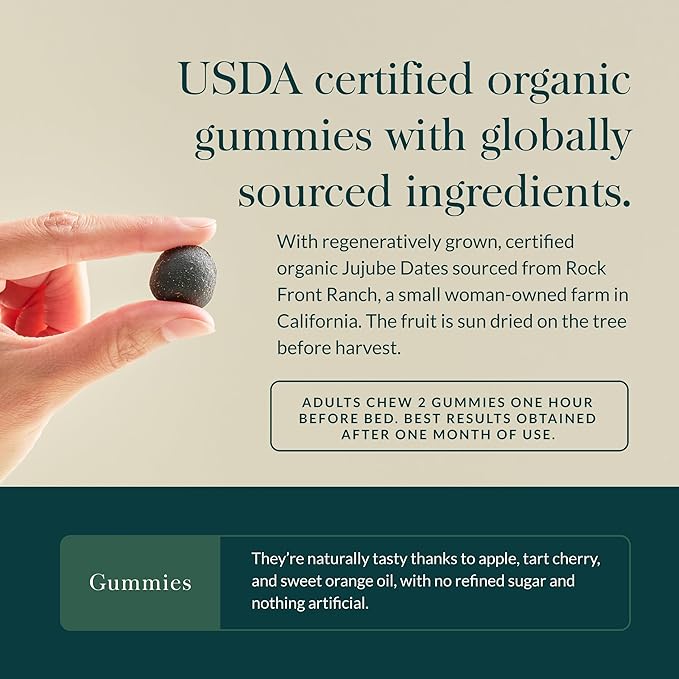 Gaia Herbs Sleep Gummies - Sleep Support*- Ashwagandha, Reishi Mushroom & Passionflower - USDA Certified Organic, Non-GMO Project Verified, Gluten Free - Cherry Orange - 40 Vegan Gummies (20 Servings)