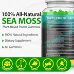 Sea Moss Gummies,with Elderberry Black Seed Oil,Ashwagandha&Ginger,Natural Irish Sea Moss for Immunity & Energy Supplement for Women,Men,Extra Strength,Great Tasting (1 Pack)