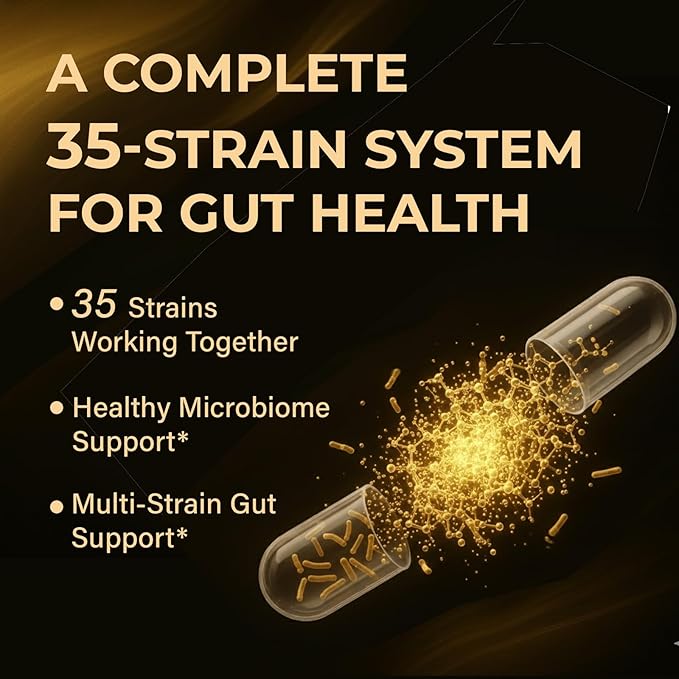 Probiotics for Women & Men, 100 Billion CFU Probiotic for Digestive, Gut & Immune Health - with Prebiotics, Bioflavonoids & Digestive Enzyme, 35 Strains Raw Probiotic Supplement, 180 Caps