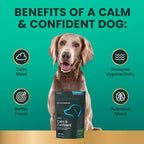 VetriScience Calm & Confident Chews, Composure Clinically Tested Calming and Anxiety Supplement for Dogs, Reduce Stress and Fear, Ideal for Thunderstorms, Fireworks and Travel, Bacon, 120 Count
