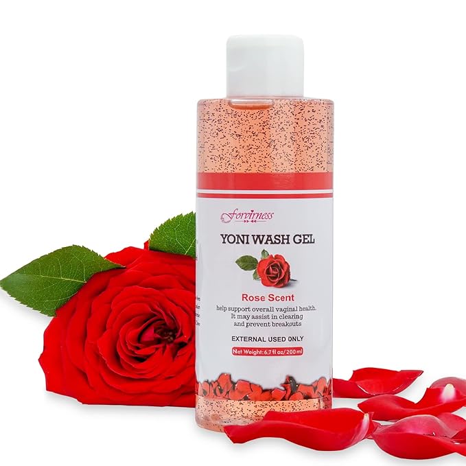 Feminine Wash with Cleaning Factor- Clean, pH Balance for Women, Rose Yoni Wash, 6.7 fl.oz Intimate Cleanser