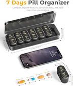Pillex AM & PM Pill Organizer 7 Days, Weekly Pill Case 2 Times a Day, Pill Box 7 Day, Medicine Pill Organizer for Travel, Vitamins, Fish Oils, Supplements