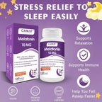 Extra Strength Melatonin 10mg Tablets, Sleep Support, Fall Asleep Faster, Non-Habit Forming Sleep Aids for Adults, Sleep Cycle Regulation, Vegan, Non-GMO & Gluten-Free, 120 Tablets