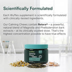 Wuffes Calming Soft Chews for Dogs, Stress Support Supplement with Relora®, L-Theanine, L-Tryptophan & Chamomile, Non-Drowsy Calming Relief for All Dogs, 60 Soft Chews