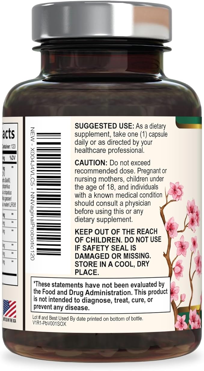 Probiotics 50 Billion CFU per Serving - 10 Strains & Prebiotics - Supports Women's pH Balance, Digestive, UT & Feminine Health - SVag Women Health Supplements - Shelf Stable Bottled USA - 120 Capsules