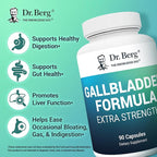 Dr. Berg Gallbladder Formula Extra Strength - with Ox Bile Powder and Conjugated Bile Acid - Digestive Enzymes Proprietary Blend - Full 45-Day Supply - 90 Vegetable Capsules