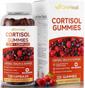 Unisex Cortisol Gummies - Contains Ashwagandha, Magnesium, L-Theanine - Unisex - Relieves Stress, Promotes Sleep, Detoxifies, Balances Hormones, 60 Count
