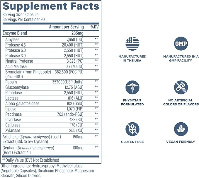 Revive MD Digest Aid, Digestive Support Supplement for Men & Women - Comprehensive Digestive Enzyme Blend with Probiotics & Prebiotics for Gut Health & Healthy Digestion (270 Servings)