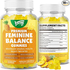 Premium Feminine Balance Gummies for Women's Immune Health, Hawaiian Pineapple Gummies Support pH Balance & Immune Support, Vegan, Gluten-Free, 60 Gummies ﻿