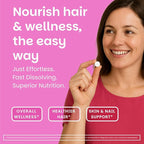EZ Melts Women's Multi + Hair Growth - Daily Multivitamin for Women - Supports Healthy Energy Levels & Reduced Hair Shedding - Non-GMO & Vegan - Peach - 60 Dissolvable Tablets (30 Servings)