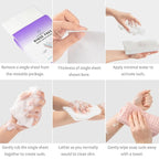 HYGIENJOY-21% Larger Rinse Free Bath Sponges for Adults-Disposable No Rinse Bathing Wipes-Soap Infused,Dry Shower Wipes for Elderly,Camping,Post Surgery Must Haves,(Lavender 75 Counts)