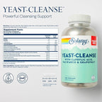 SOLARAY Yeast Cleanse, Antioxidant Support with Caprylic Acid, PAU d'Arco, Licorice Root Extract and Grapefruit Seed Extract, 60-Day Guarantee, 60-Day Guarantee, 60 Servings, 360 VegCaps