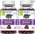 HERBION Elderberry Gummies with Vitamin C & Zinc, Healthy Immune System Support, Gluten-Free & Gelatin-Free, 60 Gummies for Adults & Children 4 Years & Above, Made in USA, Pack of 2