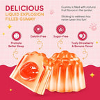 Magnesium Glycinate Gummies for Kids: Calm Magnesium Supplement for Kids & Adults with Zinc Citrate, GABA, Chamomile, Vitamin B6 & C - Sleep, Relaxation & Focus, Strawberry & Banana Flavor 120ct