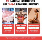 Kidney and Liver Cleanse Detox & Repair Drops, Cranberry and Milk Thistle Supplement with Artichoke, Astragalus, Horsetail – Natural Herbal for Liver, Kidney, Urinary Tract, Bladder, 60ml
