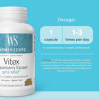 WomenSense by Natural Factors, Vitex Chasteberry Extract, Helps Sooth Symptoms of PMS and Menopause, 90 capsules (90 servings)