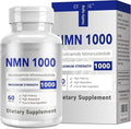 NMN 1000mg Per Serving Maximum Strength - 99% Pure NMN (Nicotinamide Mononucleotide) for NAD, Cell, Immune, Energy, Anti-Aging & Longevity, Stabilized NMN Supplements 1000mg - 60 Veggie Capsules