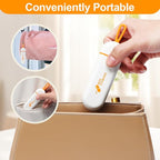 Toplive Travel Pill Organizer, Portable Pill Container Mini Daily Pill Organizer, Small Pill Case Travel Medicine Organizer Pocket Vitamin Supplement Fish Oil Box, White Orange