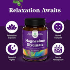 High Absorption Magnesium Glycinate Capsules - 500mg Magnesium Glycinate Per Serving for Calming Sleep Plus Muscle Bone & Nerve Support - Chelated 500mg GMP Certified - 240 Count