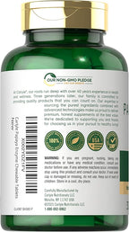 Carlyle Papaya Enzyme Chewable Tablets | Vegetarian, Non-GMO, Gluten Free Formula | Tropical Flavor