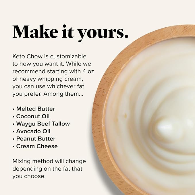 Keto Chow Lemon Meringue - Keto Meal Replacement Shake Powder - Nutritionally Complete - Low Carb - Delicious Easy Meal Substitute - Protein Rich You Choose The Fat - Single Meal Sample