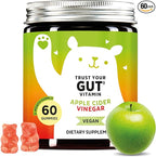 Bears with Benefits Apple Cider Vinegar Gummies – Metabolism & Detox Support with Vitamins B6, B12, Iodine & Folic Acid – Vegan. Balanced Gut (60 Gummies)