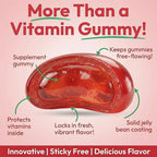 Human Beanz Probiotic Jelly Bean Gummies for Kids, Probiotic Supplements for Digestive Health, Nutritional Vegetarian Supplements, 120 Strawberry Blast Jelly Beans, Kosher