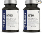 LES Labs DeToxx – Better Mornings & Recovery, Liver Support, Electrolyte Replenishment & Glutathione Support – Prickly Pear, Milk Thistle & NAC – Non-GMO Supplement – 60 Capsules (Pack of 2)