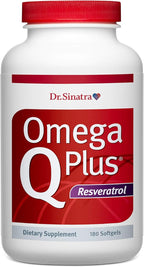 Dr. Sinatra Omega Q Plus Resveratrol - Omega-3 Supplement with CoQ10 and Resveratrol - Promotes Comprehensive Heart and Whole Body Health to Help You Age Well (180 softgels)