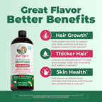 MARYRUTH'S Liquid Multivitamin+Hair Growth | Clinically Tested for Thicker Hair & Facial Wrinkles in Women | Biotin 10000mcg | Lustriva Hair Growth Supplement | Skin Care | Age 18+ | 30 Fl Oz