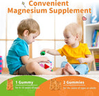Magnesium Gummies for Kids - Magnesium Glycinate Gummies Supplement with L-Theanine, Vitamin B6, D3 for Adults & Kids, Calm Magnesium for Sleep, Relaxation, Brain, Bones, Sugar Free Orange 60ct