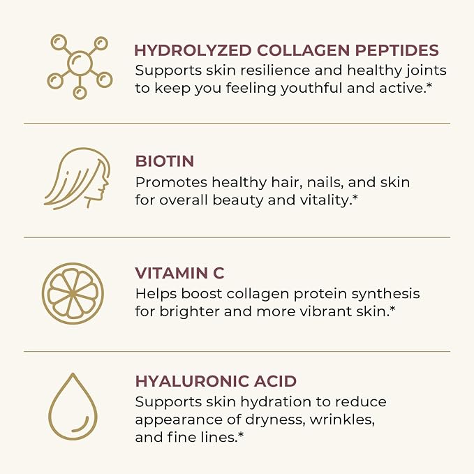 Multi Collagen Peptides Powder Types I, II, III, V, X Multi Collagen Protein Powder with Hyaluronic Acid, Biotin, Vitamin C, For Skin Hair Nails Joints and Gut Health - Keto, Non-GMO Supplement