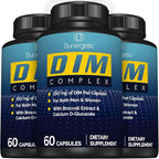 Sunergetic Premium DIM Supplement – 150mg diindolylmethane, Broccoli, Calcium D-Glucarate & Bioperine for Men & Women – DIM Complex for Menopause Support & Balance - 60 Capsules (Pack of 2)