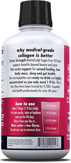 HEALTH DIRECT AminoSculpt Sugar-Free Collagen Supplement - High Potency Medical-Grade Protein for Hair, Skin, Nails & Joints, Grass-Fed, Non-GMO, Liquid Collagen - Tart Cherry - 15 Fl Oz