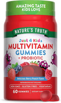 Nature's Truth Kids Multivitamin Gummies with Probiotics | 60 count | Berry Punch Flavor | Vegetarian, Non-GMO & Gluten Free Supplement
