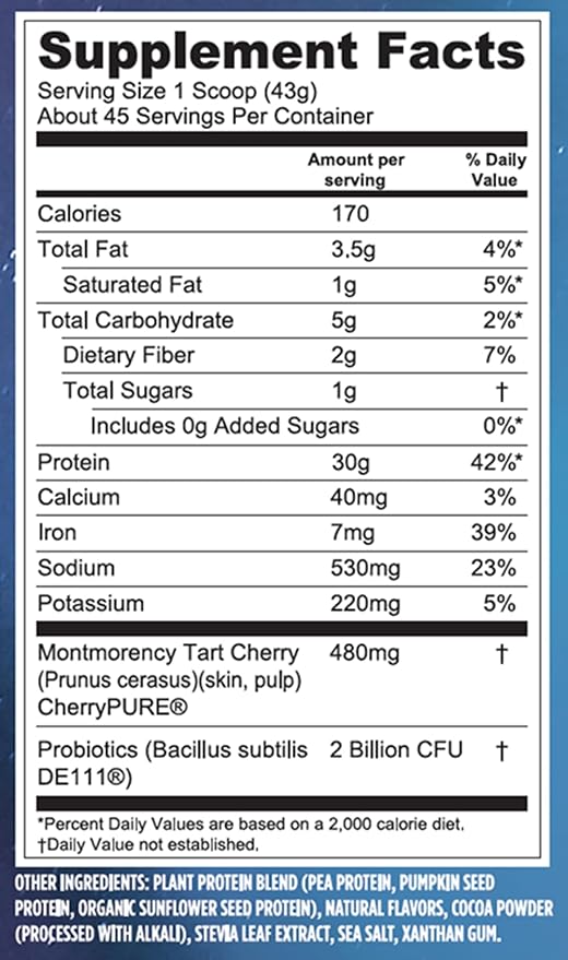 Vega Sport Vegan Protein Powder + Recovery - 30g Plant Based Protein per Serving, Mocha, 45 Servings, 5g BCAAs, Probiotics, NSF Certified, for Shakes & Smoothies, 4.2lbs (Packaging May Vary)